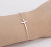 Horizontal Sideways Cross Bracelet