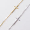 Horizontal Sideways Cross Bracelet