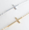 Horizontal Sideways Cross Bracelet