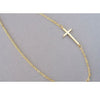 Horizontal Sideways Cross Bracelet