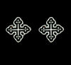 Antique Gold Silver Plated Christian Earrings