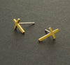 Simple Christian Cross Stud Earrings