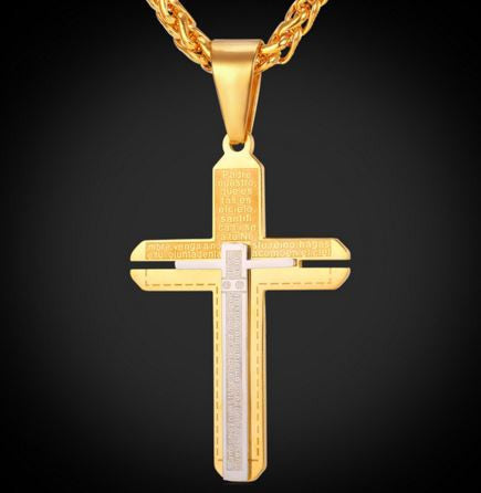 Double-Layer Two Tone Religious Necklace