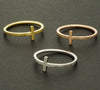 Minimalist Jewelry Sideways Cross Rings