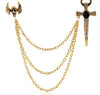 Tassel Cross Brooches For Women Evil Skull Men Brooch Rhinestone